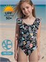 Купальник слитный для девочки Amarobaby Bohemia, чёрный АВ-OD26-41BA/09-92