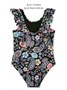 Купальник слитный для девочки Amarobaby Bohemia, чёрный АВ-OD26-41BA/09-92