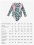 Купальник слитный для девочки на молнии с длинным рукавом  Amarobaby Tropic, розовый/зелёный АВ-OD26-41TC/0613-92
