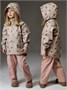 Ветровка детская Amarobaby Easy Fit, бежевый, цветы AB-OD26-EASY36/03-92