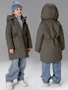 Пальто стёганое демисезонное Amarobaby PEARL, капучино AB-OD26-PEARL29/58-122