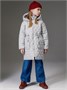 Пальто стёганое демисезонное Amarobaby PEARL, светло-серый AB-OD26-PEARL29/56-122