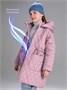 Пальто стёганое демисезонное Amarobaby PEARL, пудровый AB-OD26-PEARL29/27-122