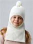 Шапка-балаклава детская вязаная Amarobaby Joy, демисезонная, молочный AB-OD25-JY16/33-50