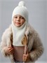 Шапка-балаклава детская вязаная Amarobaby Joy, демисезонная, молочный AB-OD25-JY16/33-50
