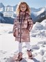 Пальто зимнее для девочки Amarobaby FANCY, пудровый AB-OD25-FANCY29/27-116