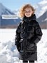 Пальто зимнее для девочки Amarobaby FANCY, черный AB-OD25-FANCY29/09-116
