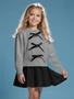 Кардиган Amarobaby Pure Love School Lady, вязаный, серый AB-OD25-PLSL1901/11-122