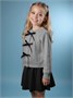 Кардиган Amarobaby Pure Love School Lady, вязаный, серый AB-OD25-PLSL1901/11-122