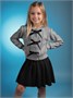 Кардиган Amarobaby Pure Love School Lady, вязаный, серый AB-OD25-PLSL1901/11-122