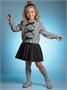 Кардиган Amarobaby Pure Love School Lady, вязаный, серый AB-OD25-PLSL1901/11-122