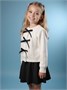 Кардиган Amarobaby Pure Love School Lady, вязаный, белый AB-OD25-PLSL1901/00-122