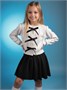 Кардиган Amarobaby Pure Love School Lady, вязаный, белый AB-OD25-PLSL1901/00-122