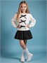 Кардиган Amarobaby Pure Love School Lady, вязаный, белый AB-OD25-PLSL1901/00-122