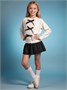 Кардиган Amarobaby Pure Love School Lady, вязаный, белый AB-OD25-PLSL1901/00-122