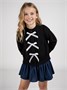 Кардиган Amarobaby Pure Love School Lady, вязаный, черный AB-OD25-PLSL1901/09-122