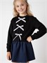 Кардиган Amarobaby Pure Love School Lady, вязаный, черный AB-OD25-PLSL1901/09-122