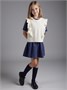 Жилет Amarobaby Pure Love School Elite, вязаный, молочный AB-OD25-PLSEL1001/33-122