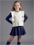 Жилет Amarobaby Pure Love School Elite, вязаный, молочный AB-OD25-PLSEL1001/33-122