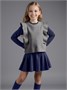 Жилет Amarobaby Pure Love School Elite, вязаный, серый AB-OD25-PLSEL1001/11-122