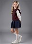 Жилет Amarobaby Pure Love School Elite, вязаный, бордовый AB-OD25-PLSEL1001/08-122