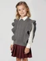 Жилет Amarobaby Pure Love School Vogue, вязаный, серый AB-OD25-PLSVG1001/11-122