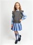 Жилет Amarobaby Pure Love School Vogue, вязаный, серый AB-OD25-PLSVG1001/11-122