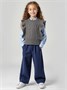 Жилет Amarobaby Pure Love School Vogue, вязаный, серый AB-OD25-PLSVG1001/11-122