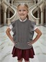 Жилет Amarobaby Pure Love School Vogue, вязаный, серый AB-OD25-PLSVG1001/11-122