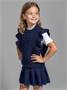 Жилет Amarobaby Pure Love School Vogue, вязаный, синий AB-OD25-PLSVG1001/20-122