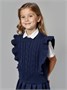 Жилет Amarobaby Pure Love School Vogue, вязаный, синий AB-OD25-PLSVG1001/20-122