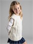 Жилет Amarobaby Pure Love School Vogue, вязаный, молочный AB-OD25-PLSVG1001/33-122