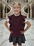 Жилет Amarobaby Pure Love School Vogue, вязаный, бордовый AB-OD25-PLSVG1001/08-122
