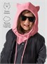 Шапка капор с ушками кошки детская Amarobaby Pure Love Kitty вязаная, розовый AB-OD24-PLK16/06-50