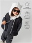 Шапка капор с ушками кошки детская Amarobaby Pure Love Kitty вязаная, молочный AB-OD24-PLK16/33-50