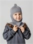 Шапка шлем детская Amarobaby Pure Love Cold вязаная, серый AB-OD24-PLC16/11-46