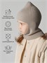 Шапка шлем детская Amarobaby Pure Love Cold вязаная, коричневый AB-OD24-PLC16/12-46