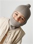 Шапка шлем детская Amarobaby Pure Love Cold вязаная, коричневый AB-OD24-PLC16/12-46