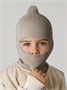 Шапка шлем детская Amarobaby Pure Love Cold вязаная, коричневый AB-OD24-PLC16/12-46