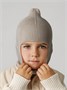 Шапка шлем детская Amarobaby Pure Love Cold вязаная, коричневый AB-OD24-PLC16/12-46