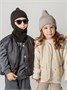 Шапка шлем детская Amarobaby Pure Love Cold вязаная, коричневый AB-OD24-PLC16/12-46