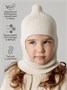 Шапка шлем детская Amarobaby Pure Love Cold вязаная, молочный AB-OD24-PLC16/33-46