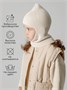 Шапка шлем детская Amarobaby Pure Love Cold вязаная, молочный AB-OD24-PLC16/33-46