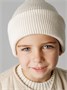 Шапка шлем детская Amarobaby Pure Love Cold вязаная, молочный AB-OD24-PLC16/33-46