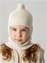Шапка шлем детская Amarobaby Pure Love Cold вязаная, молочный AB-OD24-PLC16/33-46