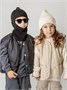 Шапка шлем детская Amarobaby Pure Love Cold вязаная, молочный AB-OD24-PLC16/33-46
