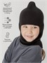 Шапка шлем детская Amarobaby Pure Love Cold вязаная, черный AB-OD24-PLC16/09-46