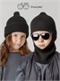 Шапка шлем детская Amarobaby Pure Love Cold вязаная, черный AB-OD24-PLC16/09-46