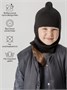 Шапка шлем детская Amarobaby Pure Love Cold вязаная, черный AB-OD24-PLC16/09-46