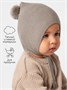 Шапочка детская Amarobaby Pure Love Nice вязаная, коричневый AB-OD23-PLN16/12-38